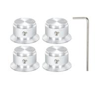 sourcing map Perillas de potenciómetro de aluminio de 6 mm para control de guitarra, eje de 1/4 pulgadas para guitarra, bajo, audio, amplificadores de potencia, control de volumen de 24 mm de