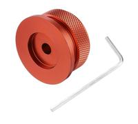 sourcing map Perillas de potenciómetro de aluminio de 6 mm x 38 mm, perilla universal de control de tono de volumen con tornillo de ajuste para bajo de guitarra, color rojo