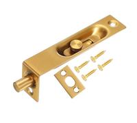 sourcing map Perno empotrado de 4.06 x 0.87 pulgadas, 1 perno de latón macizo para puerta doble, pestillo de bloqueo deslizante oculto de acero inoxidable para puertas correderas de madera, armario,