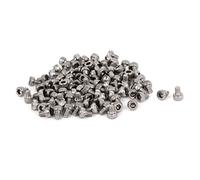 sourcing map Perno hexagonales M3x4mm 0,5 mm de acero inoxidable tornillos de cabeza hueca estriar 100pcs