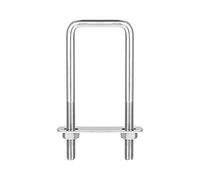 sourcing map Pernos cuadrados en U, 3 juegos de 42 mm, ancho interior de 120 mm, longitud M8 304, pernos de abrazadera en U de acero inoxidable con tuercas y placas, para remolque de barco