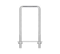 sourcing map Pernos cuadrados en U, 3 juegos de 62 mm, ancho interior de 160 mm, longitud M8 304, pernos de abrazadera en U de acero inoxidable con tuercas y placas, para remolque de barco