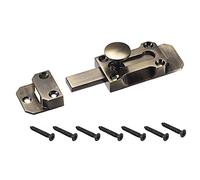 sourcing map Pernos de puerta deslizantes de barril, cerradura de pestillo de seguridad de aleación de zinc de 3 pulgadas (tono bronce)