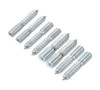 sourcing map Pernos de suspensión M8/M10 de 50 mm, tornillos de doble cabeza, tornillo autorroscante de 8 mm/10 mm, patas de muebles de madera, 8 piezas cada uno