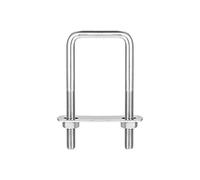 sourcing map Pernos en U Cuadrados, 42mm (1,65") de Ancho Interior, 100mm de Longitud, M8 Perno de Abrazadera en U de Acero Inoxidable 304 con Tuercas y Placas, para Remolque de Barco
