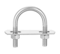 sourcing map Pernos redondos en U, 8 juegos de 22 mm de ancho interior de 42 mm de largo, M6 304 de acero inoxidable con tuercas y placas, para remolque de barco