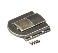 sourcing map Pestillo basculante, 25mm Pasador de bronce Joyas decorativa Pestillo de Caja de madera w 2pcs tornillos