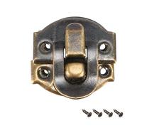 sourcing map Pestillo de Caja, Pasador de bronce de tamaño pequeño Agarre de Carcasa de Joyas decorativos w tornillos 10 pcs