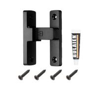 sourcing map Pestillo de puerta de posicionamiento de 90 grados, cerradura de puerta corrediza abatible de aleación de zinc con asa, pestillos de puerta pesados para armario de granero, valla de