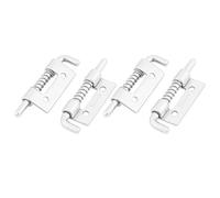 sourcing map Pestillo De Resorte En Tono Plateado De Oficina Puerta De Acero Inoxidable 304 2 Pulgadas De Longitud 4Pcs