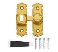 sourcing map Pestillos de puerta abatible de 90/180 grados, pestillo de aleación de aluminio con tornillos y pegamento, cerradura de puerta pesada para armario de granero, valla de madera, ventana de