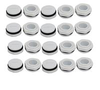 sourcing map PG13.5 Tapa de Prensaestopas de nylon roscada macho Extremo roscado gris 10pcs