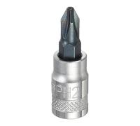 sourcing map Phillips Bit Socket 1/10.2 cm Drive PH2 S2 - Destornillador de cabeza cruzada de acero CR-V, adaptador de enchufe de acero para reparación de tuercas hexagonales de eje automático en el
