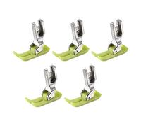 sourcing map Pie de Prensa-Telas Extra Fino y Preciso de Máquinas de Coser Industriales MT-18 para Brother Singer Etc Blanco MT-18 5 Piezas