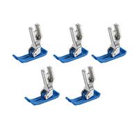 sourcing map Pie de Prensa-Telas Extra Fino y Preciso de Máquinas de Coser Industriales MT-18 para Brother Singer Etc Azul MT-18 5 Piezas