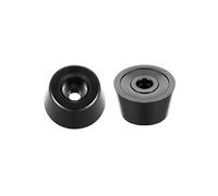 sourcing map Pies de Goma paragolpes Patas Almohadillas amortiguadoras de D21x17xH12mm Negro 12pcs