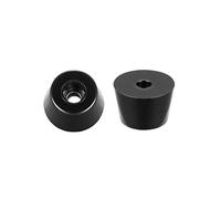 sourcing map Pies de Goma paragolpes Patas Almohadillas amortiguadoras de D27x21xH18mm Negro 12pcs