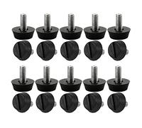 sourcing map Pies Niveladores Deslizantes para Muebles M6 x 13 mm x 20 mm, Nivelador Ajustable, Protector de Suelo para Silla Sofá Pierna, 20 pcs