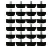 sourcing map Pies Patas niveladoras nivelador ajustable Protector de suelo de la pata de la mesa Muebles M8 deslizamiento 24 pcs M8x10x30mm
