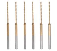 sourcing map Piezas Mini Giratoria brocass, 1mm Micro Grabado brocass, Alta Velocidad Acero Vástago 2,35mm Titanio Recubierto para DIY Resina, Ámbar y Madera