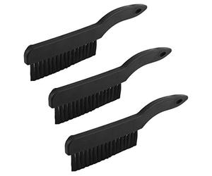 sourcing map Pinceles Limpiador de Polvo Mango de plástico antiestático Suelo conductivo ESD Negro 3 Piezas