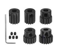 sourcing map Piñón Endurecido 32P, Engranajes de Motor Kit 5Pzs 13T 14T 15T 16T 17T para Eje de Motor RC de 5mm, Engranajes de 32 Pasos 0,8 Paso Métrico para Coche RC, con Llave Hexagonal
