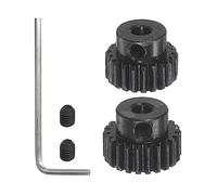 sourcing map Piñón Endurecido 48P, Engranajes de Motor Kit 2Pzs 21T 22T para Eje de Motor RC de 1/8 Pulgadas, Engranajes de 48 Pasos para Coche RC, con Llave Hexagonal