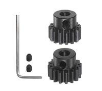 sourcing map Piñón Mod 1 M1 Engranaje de Motor Kit 15T 16T 2Pzs para Eje de Motor RC de 5mm, Engranajes de Paso M1 para Coche RC, con Llave Hexagonal
