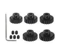 sourcing map Piñón Mod 1 M1 Engranaje de Motor Kit 5Pzs 21T 22T 23T 24T 25T para Eje de Motor RC de 5mm, Engranajes de Paso M1 para Coche RC, con Llave Hexagonal
