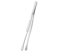 sourcing map Pinzas finas de 10 pulgadas de acero inoxidable extra largas antideslizantes para cocina con punta redonda para reparar asar asar barbacoa y hornear