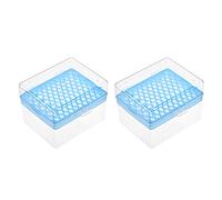 sourcing map Pipeta Puntas Caja 100-Huecos Polipropileno Punta Soporte Contenedor para 1ml /1000ul Pipeta 8.5mm Agujero Diámetro 2Uds