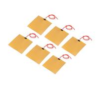 sourcing map Placa Calefactora de Película Calefactora, 12V 25W Almohadilla Térmica de Poliimida, Elementos Calefactores de Película Adhesiva PI 100mmx100mm Tira Calefactora,6Pcs