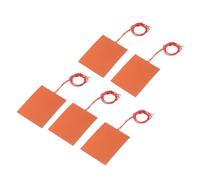sourcing map Placa de Calentamiento de Silicona, Película Calentadora de 12V 25W, Placa de Calentamiento Flexible de 100mmx80mm para Temperatura Constante, Paquete de 5