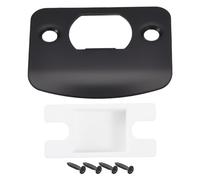 sourcing map Placa de cerradura de puerta, 57 mm x 45 mm, acero inoxidable 201, placa de cerrojo con caja para marco de puerta, jamba de puerta, color negro