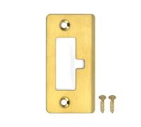 sourcing map Placa de Golpe para Puerta, 76mm x 40mm de Acero Inoxidable 201 para Cerradura de Puerta, Dorada