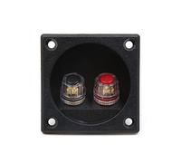 sourcing map Placa Terminal de Vinculación de Altavoz Trasero Encuadernación Doble Junta Forma Cuadrada Negro