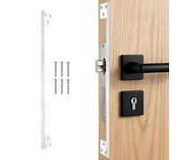 sourcing map Placas protectoras para pestillo de puerta, de acero inoxidable, de 11 pulgadas, con tornillos, para cerrojo de seguridad, color plateado