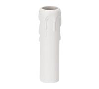 sourcing map Plástico 25x100mm Vela Enchufe Cubiertas Mangas Candelabro Base para E14 Candelabro, Blanco Paquete de 12