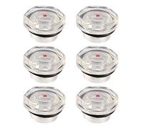 sourcing map Plástico Aire Compresor Aceite Líquido Nivel Visor Vidrio 20mm Rosca 6Pcs