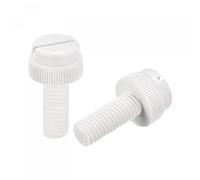 sourcing map Plástico Máquina Tornillos, M8x20mm PP Ranurados Moleteados Sujetadores Pernos para Electrónica, Comunicaciones, Blanco, 20 Piezas