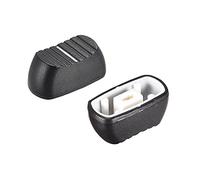 sourcing map Plástico Recto Deslizamiento Potenciómetro Plano Empujar Perilla Insertar Eje 4x2mm Blanco Negro 10 Piezas