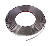 sourcing map Plata 15mm x 15M Cromo Moldura Forro Tira Decoración para Coche