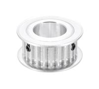 sourcing map Polea de correa de distribución, 5 m, 24 dientes, 22 mm, aleación de aluminio, engranajes de polea de rueda síncrona para impresoras 3D, máquinas CNC, color plateado