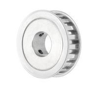 sourcing map Polea de correa dentada tipo L (paso de 3/8 pulgadas), 20 dientes, 24 mm, orificio para correa de 0.5 pulgadas de ancho, rueda síncrona de aleación de aluminio P20L050-B24 para impresora