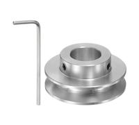 sourcing map Polea de Ranura Única de 14 MM Diámetro Fijo y 40 MM Diámetro Exterior de Aleación de Aluminio con Llave Hexagonal para Máquina de Perforación y Pu Correa Redonda6 MM