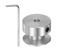 sourcing map Polea de Ranura Única de 4 MM Diámetro Fijo y 20 MM Diámetro Exterior de Aleación de Aluminio con Llave Hexagonal para Máquina de Perforación y Pu Correa Redonda6 MM