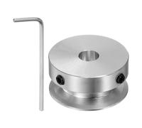 sourcing map Polea de Ranura Única de 8 MM Diámetro Fijo y 30 MM Diámetro Exterior de Aleación de Aluminio con Llave Hexagonal para Máquina de Perforación y Pu Correa Redonda6 MM