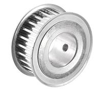 sourcing map Polea Síncrona de 25 Dientes, Polea de Correa de Distribución de Aluminio, 20mm Diámetro Interior 5mm Paso 20mm Altura, Rueda de Sincronización sin Escalón para 3D Impresora, CNC