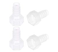 sourcing map Polipropileno Manguera Lengüeta Accesorio Acoplador, 10mm Lengüeta x G3/8 Hembra Rosca Tubería Adaptador, Translúcido 4uds