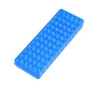sourcing map Polipropileno Tubo de Prueba Rack Doble Panel 60 Agujeros para 0,5 ml/1,5 ml/2 ml Tubo de Centrífuga Cryotube Titular Azul 2 Unids